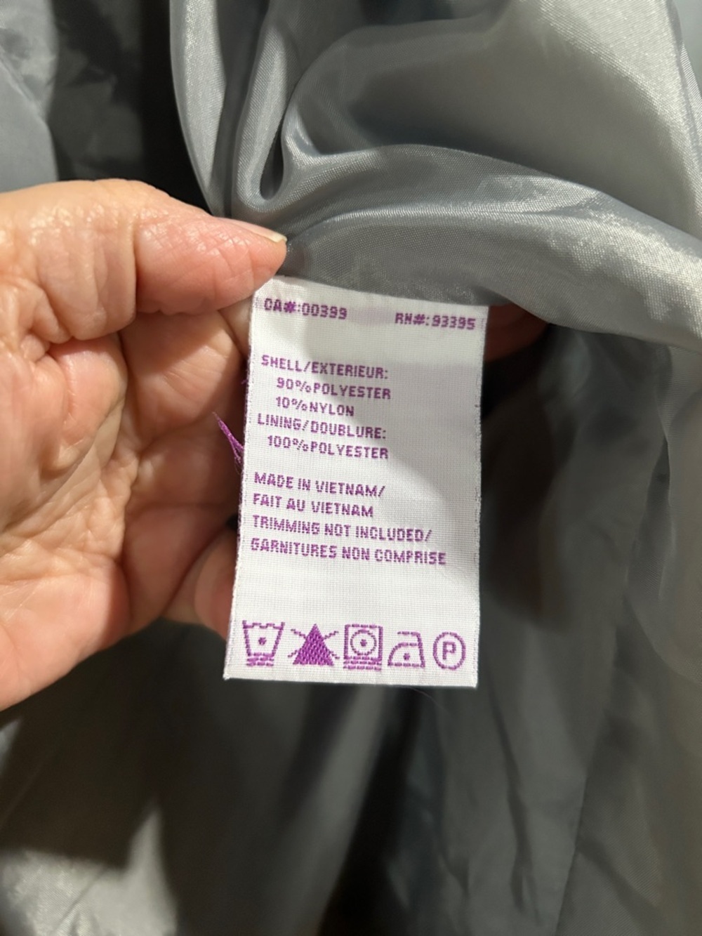 Alia Light Gray Women’s Hooded  light Jacket Size L/P - Picture 7 of 8